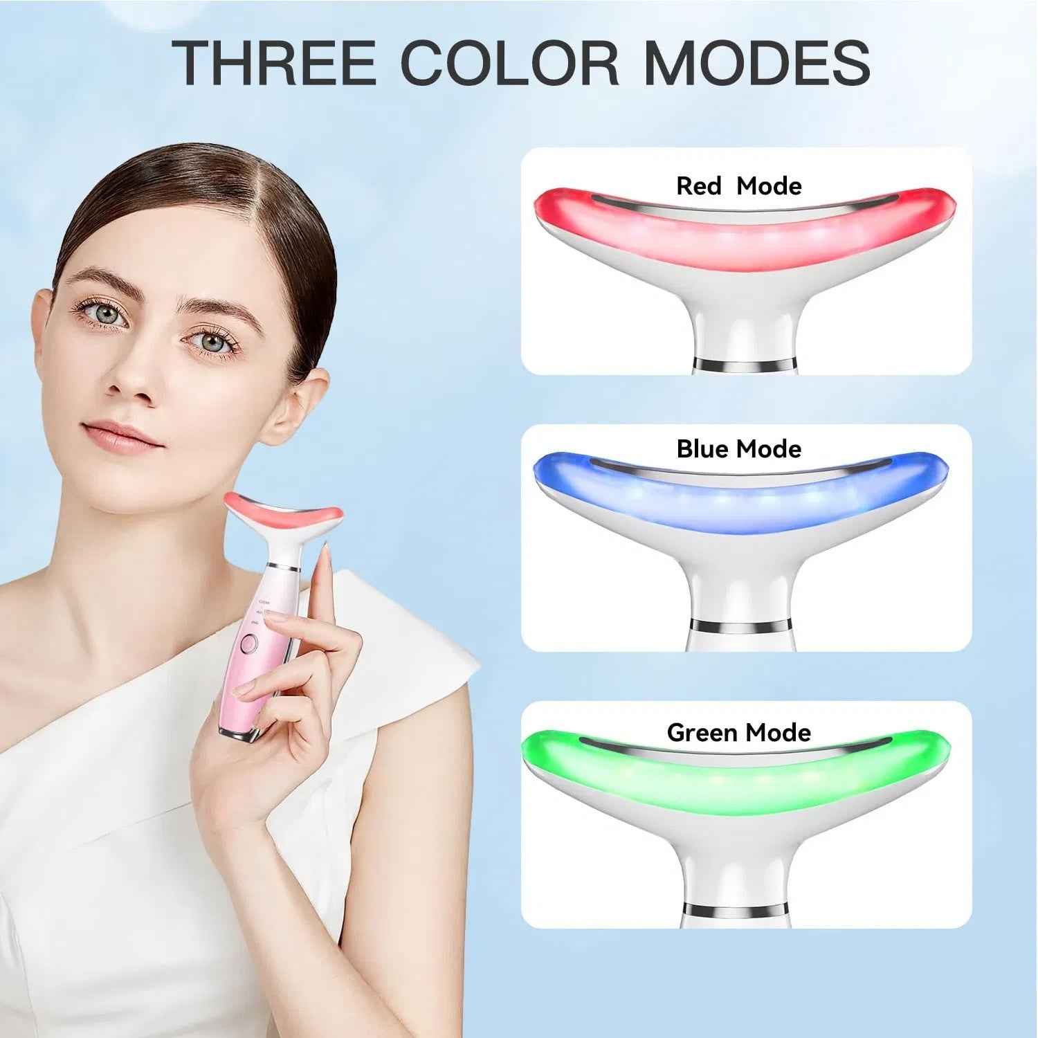 Neck Face Massager, Skin Care Face Massage Tool, 3-in-1 Facial