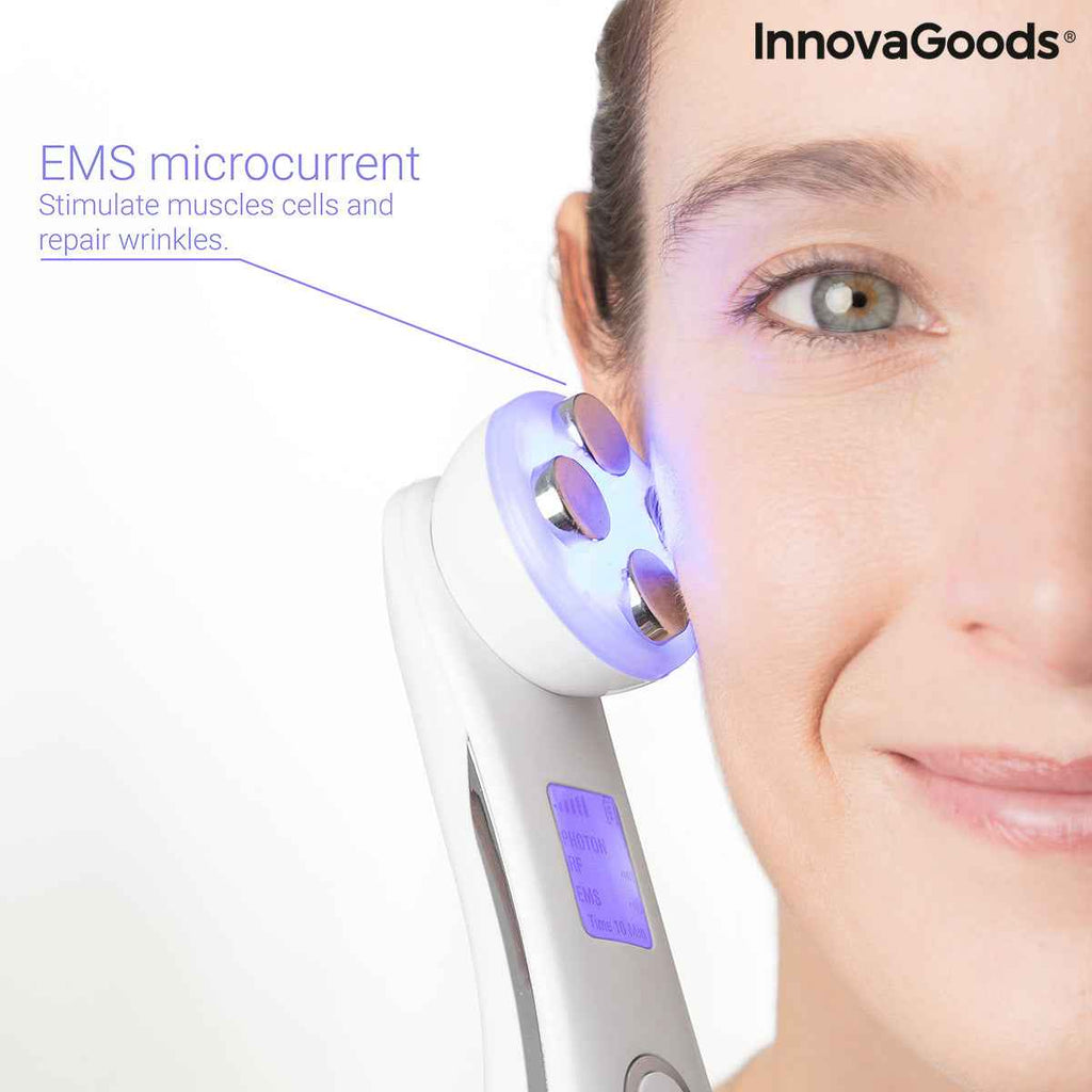 Facial Massager with Radiofrequency, Phototherapy and