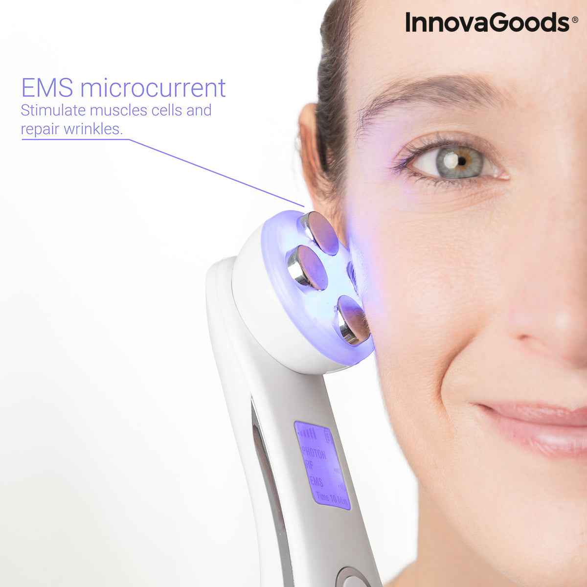 Facial Massager with Radiofrequency, Phototherapy and