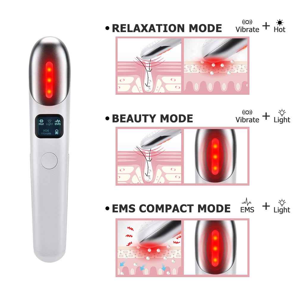 Electric Eye Massager Anti Wrinkle USB Rechargeable 4-in-1 Eye Massage