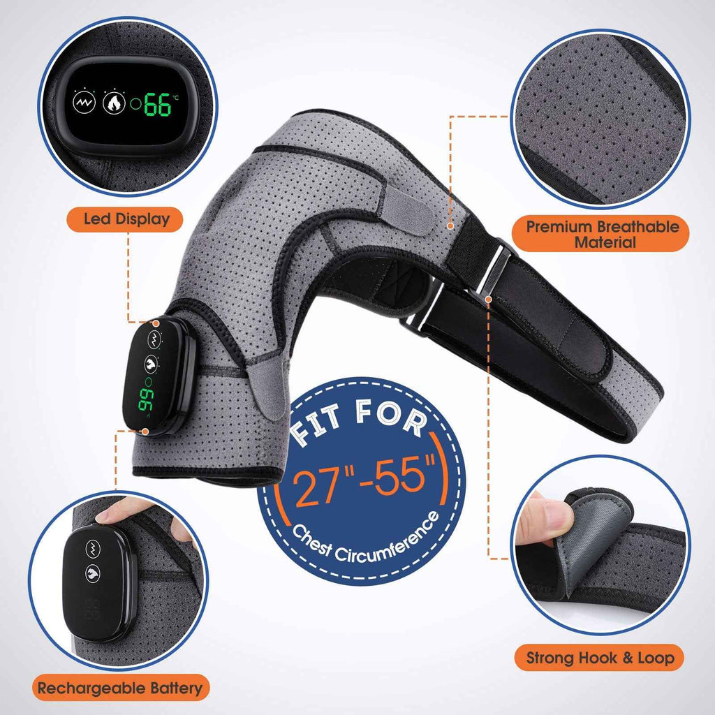 Heating Massage Shoulder Brace Support for Arthritis and Injury Relief