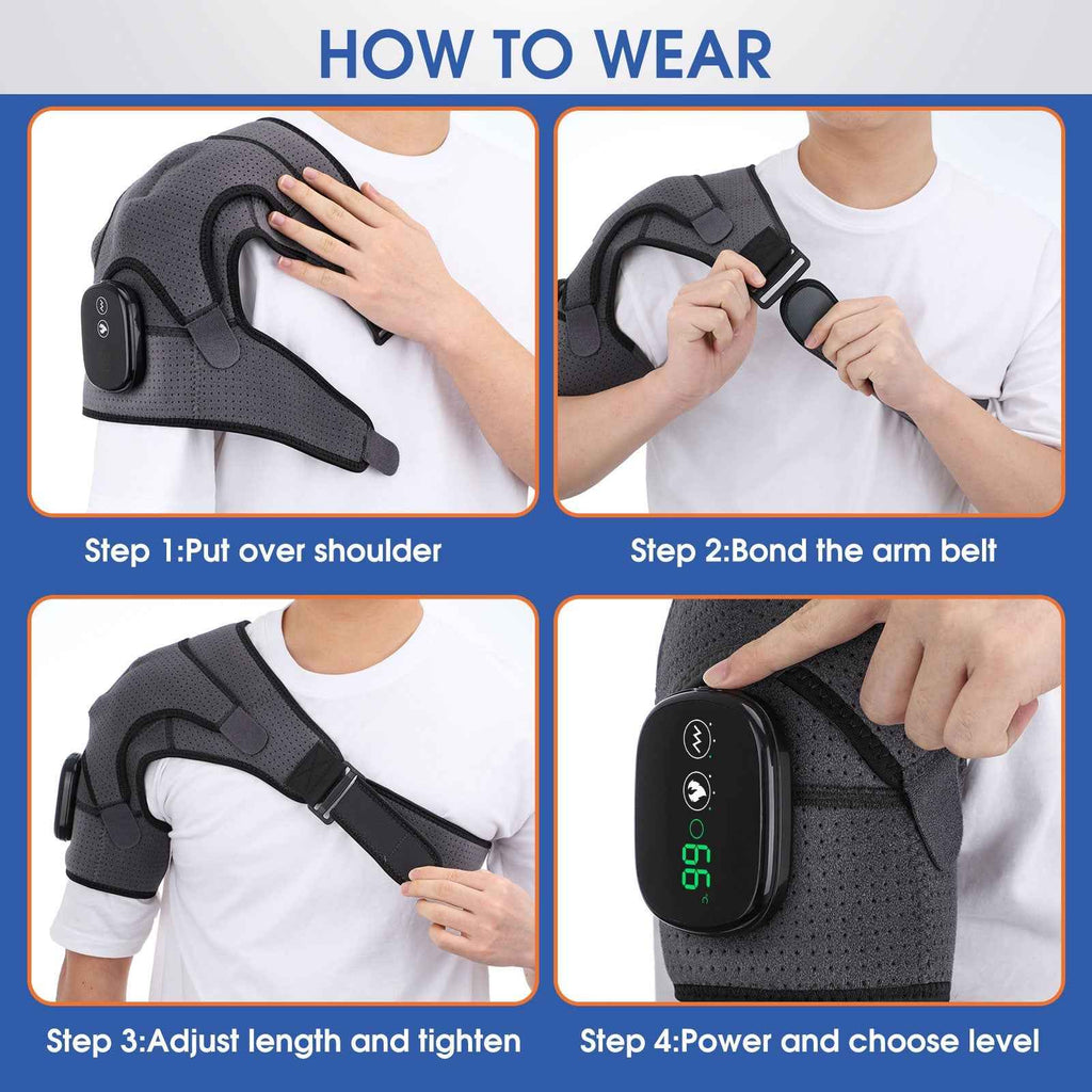 Heating Massage Shoulder Brace Support for Arthritis and Injury Relief