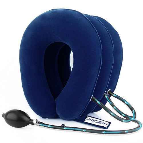 Neck Traction Support Device - 3/4 Layer Inflatable Air Cervical Neck Massager