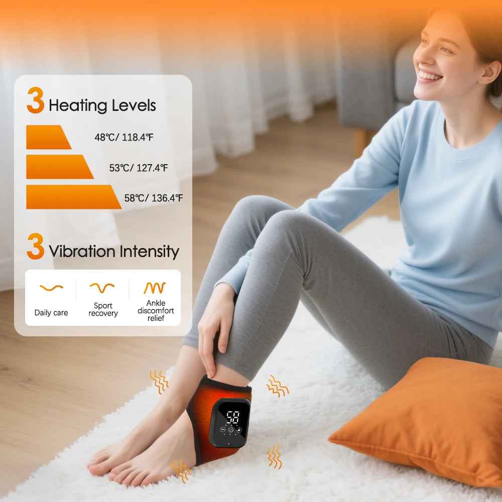 Foot Heat Massager Hot Compresses Vibration Massager Ankle Protection