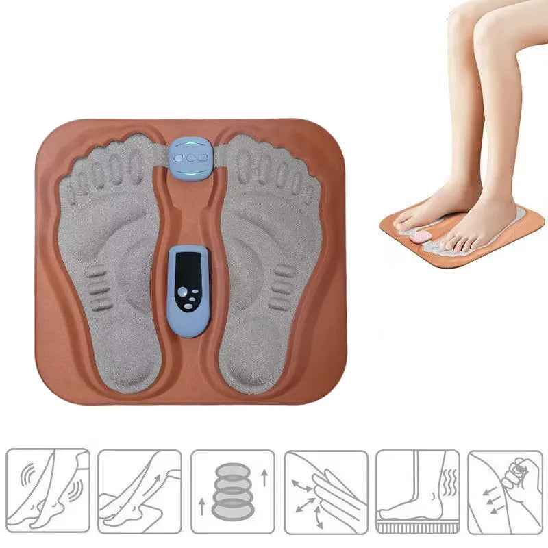 Smart Rechargeable 3D EMS Foot Massage Pad Pulse Relieve Pain Relax