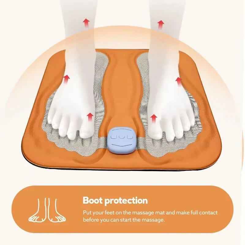 Smart Rechargeable 3D EMS Foot Massage Pad Pulse Relieve Pain Relax