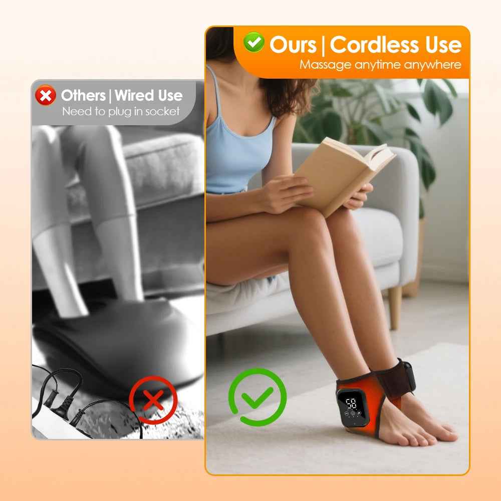 Foot Heat Massager Hot Compresses Vibration Massager Ankle Protection