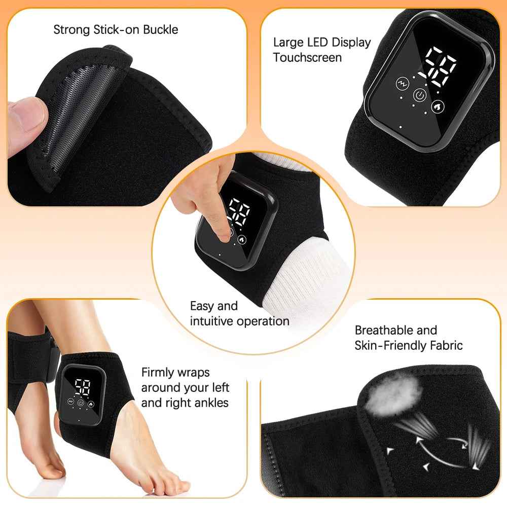 Foot Heat Massager Hot Compresses Vibration Massager Ankle Protection