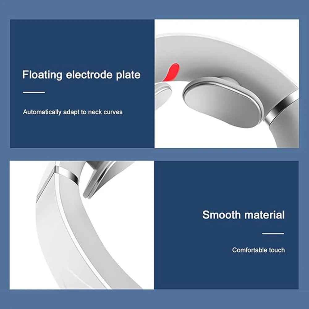 Neck Hot Compress Massager with 5 Massage Modes and 2 Massage Heads