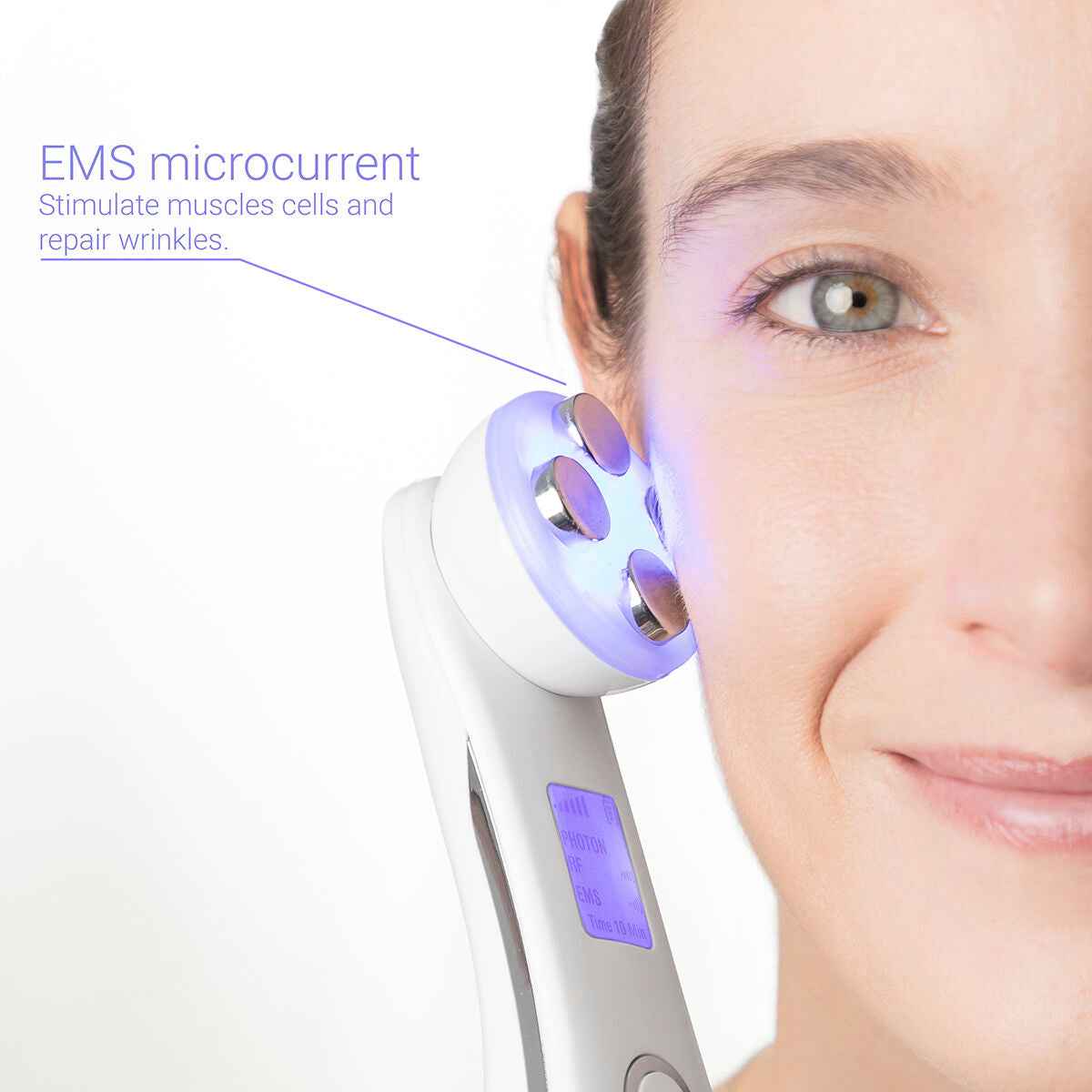 Facial Massager with Radiofrequency, Phototherapy and