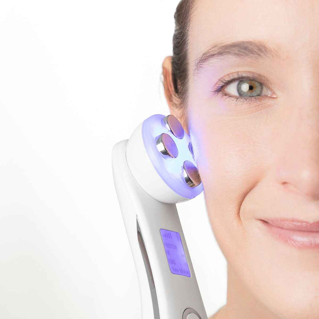 Facial Massager with Radiofrequency, Phototherapy and