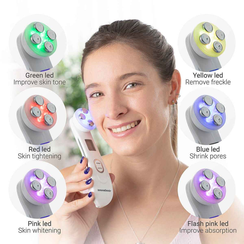 Facial Massager with Radiofrequency, Phototherapy and