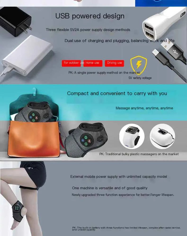 Heated Vibration Ankle Massager - MassageKraft