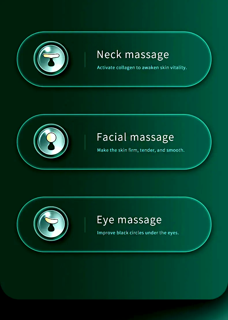 DELPHY Triple Head Facial Massager for High Vibration Lifting - MassageKraft