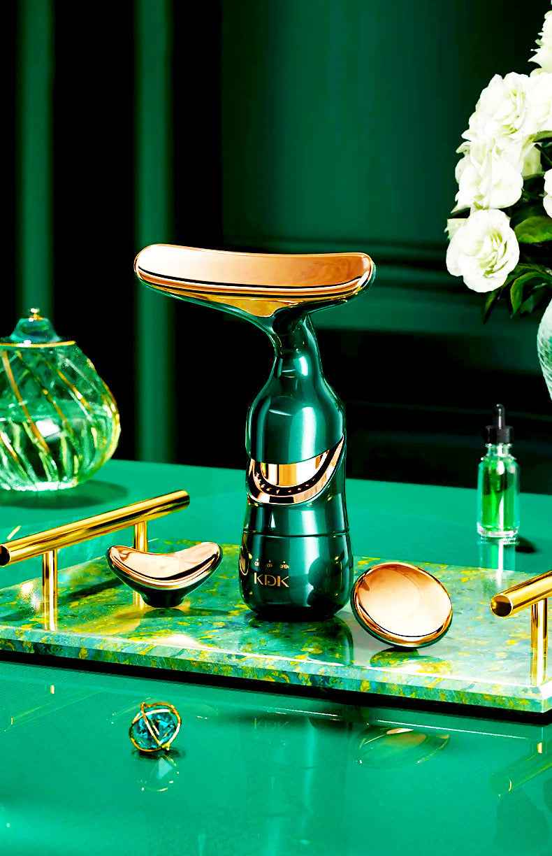 DELPHY Triple Head Facial Massager for High Vibration Lifting - MassageKraft