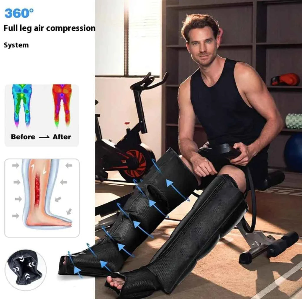 Meridian Beauty Massager for Radiant Skin and Relaxation - Featuring Airwave Leg Massager - MassageKraft